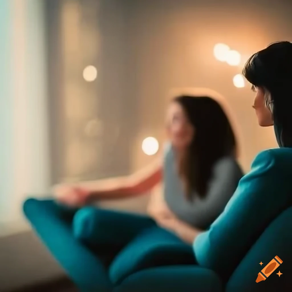 Therapist and patient sitting face to face in counseling room