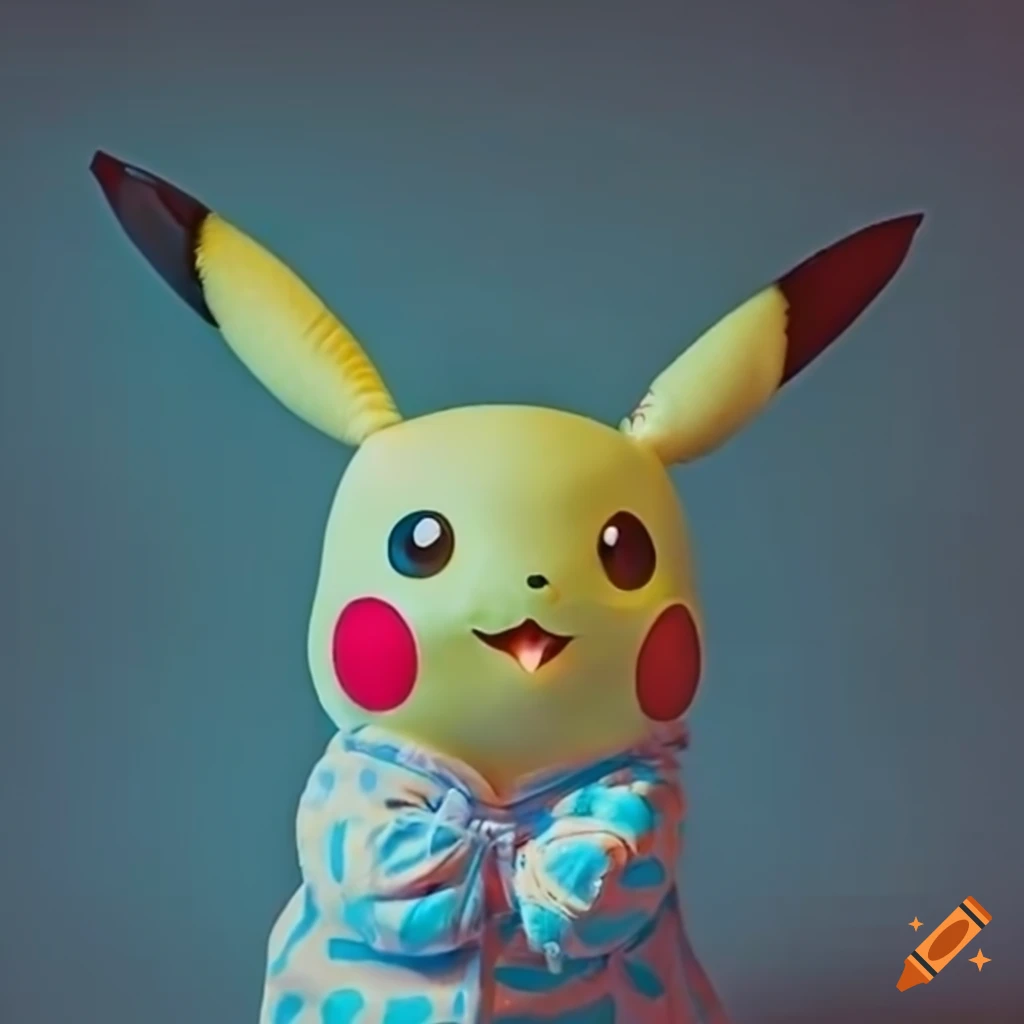 Pikachu wearing pajamas