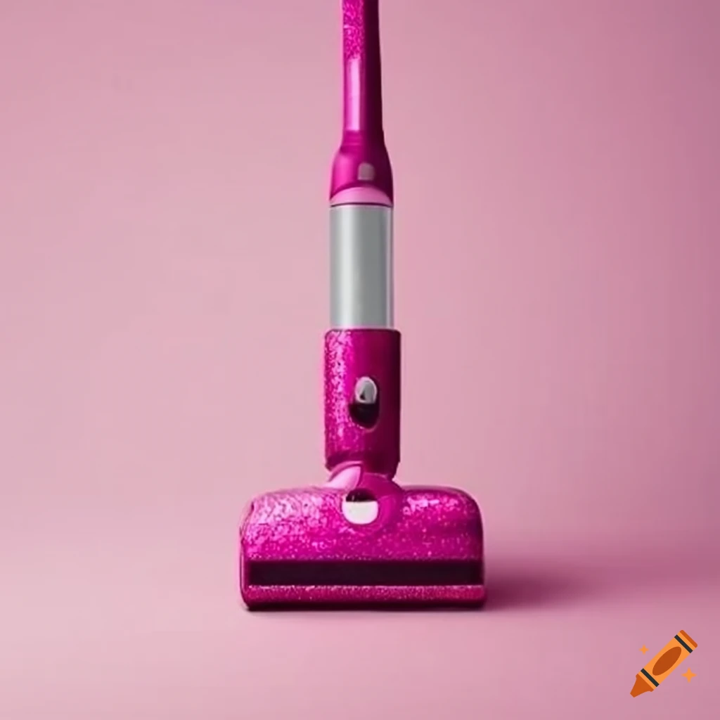 Pink glitter vacuum cleaner on Craiyon