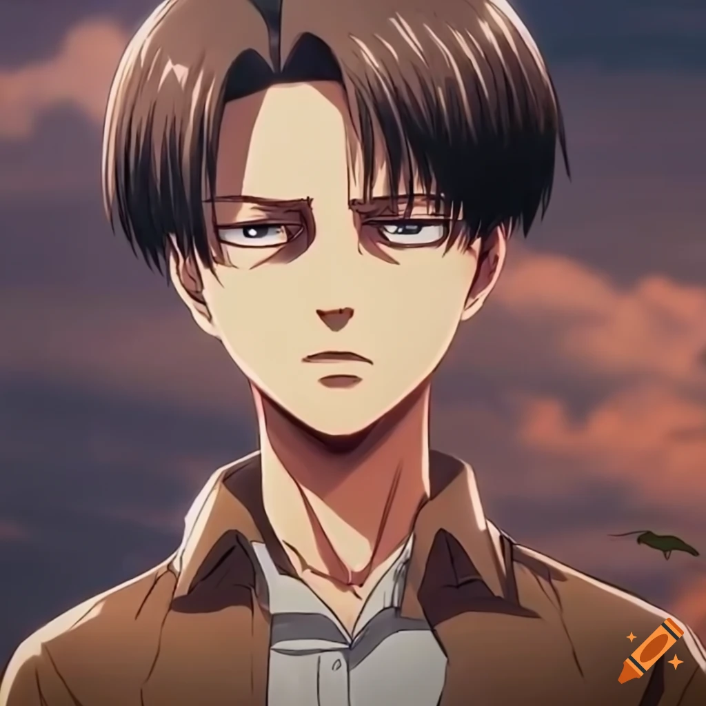 Levi Ackerman blushing in grass field under a tree