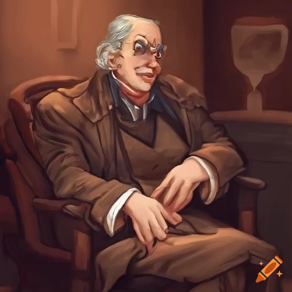 Smiling man sitting in a cozy chair