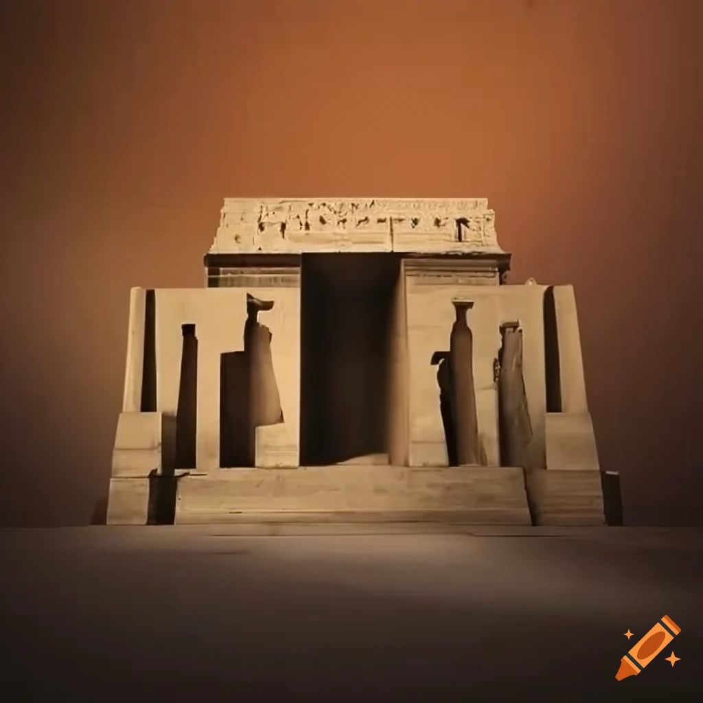 Brutalist Egyptian temple