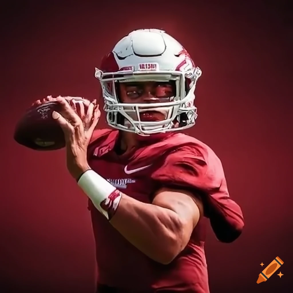 Arkansas Razorbacks quarterback throwing a pass in practice