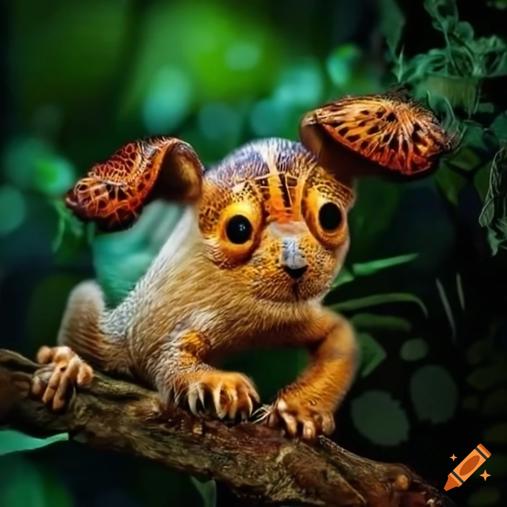 Cute animals in Haeckel jungle