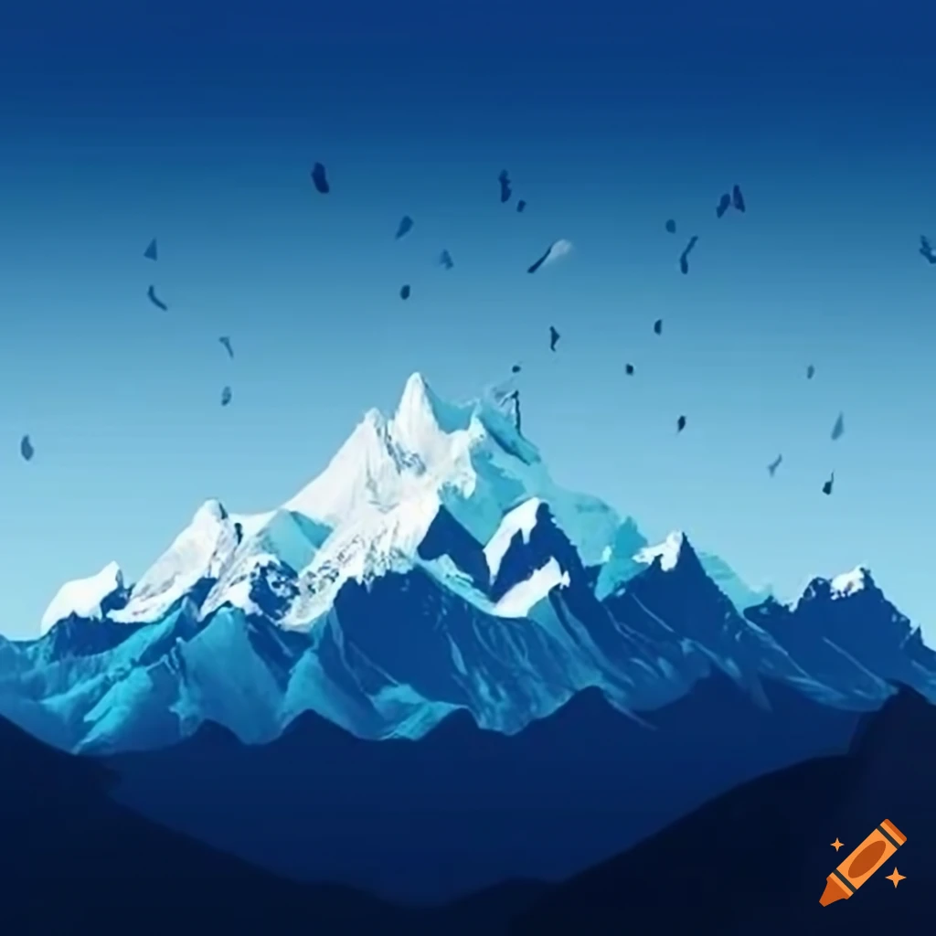 Mountains landscape on Craiyon