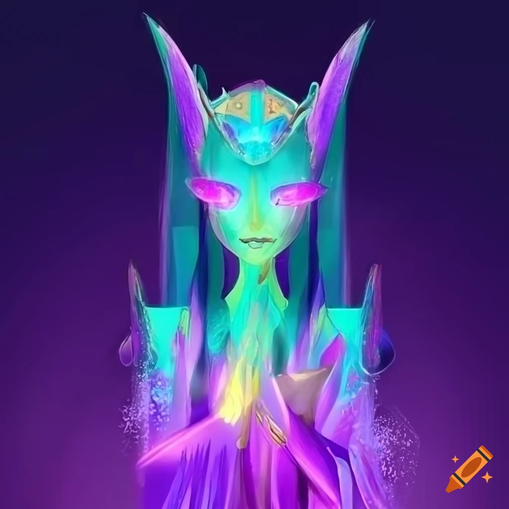 Ethereal nonbinary grand ruler in regal attire on Craiyon