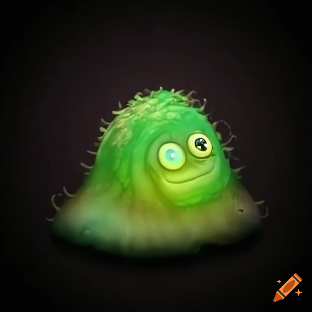 Green slime brass monster from My Singing Monsters game