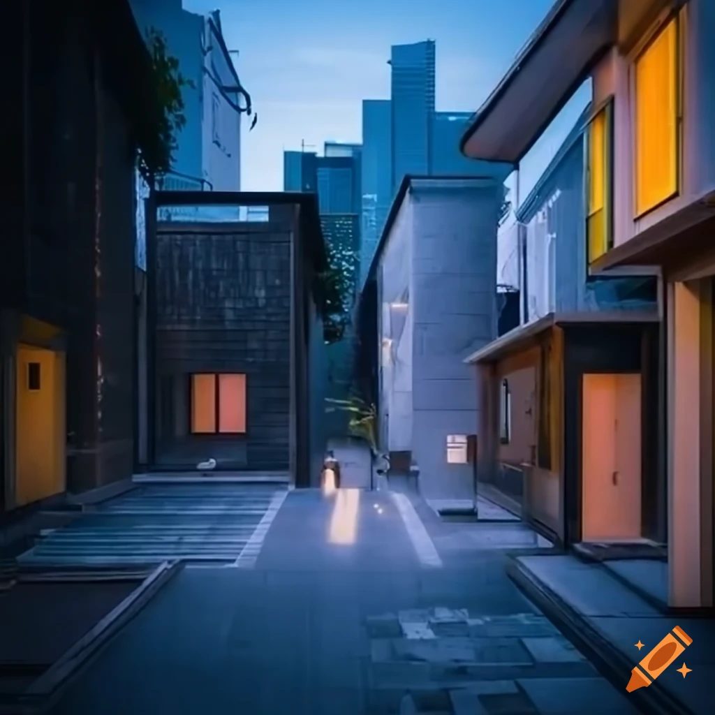 Minimalistic wooden house with semitransparent windows in Shibuya, Tokyo