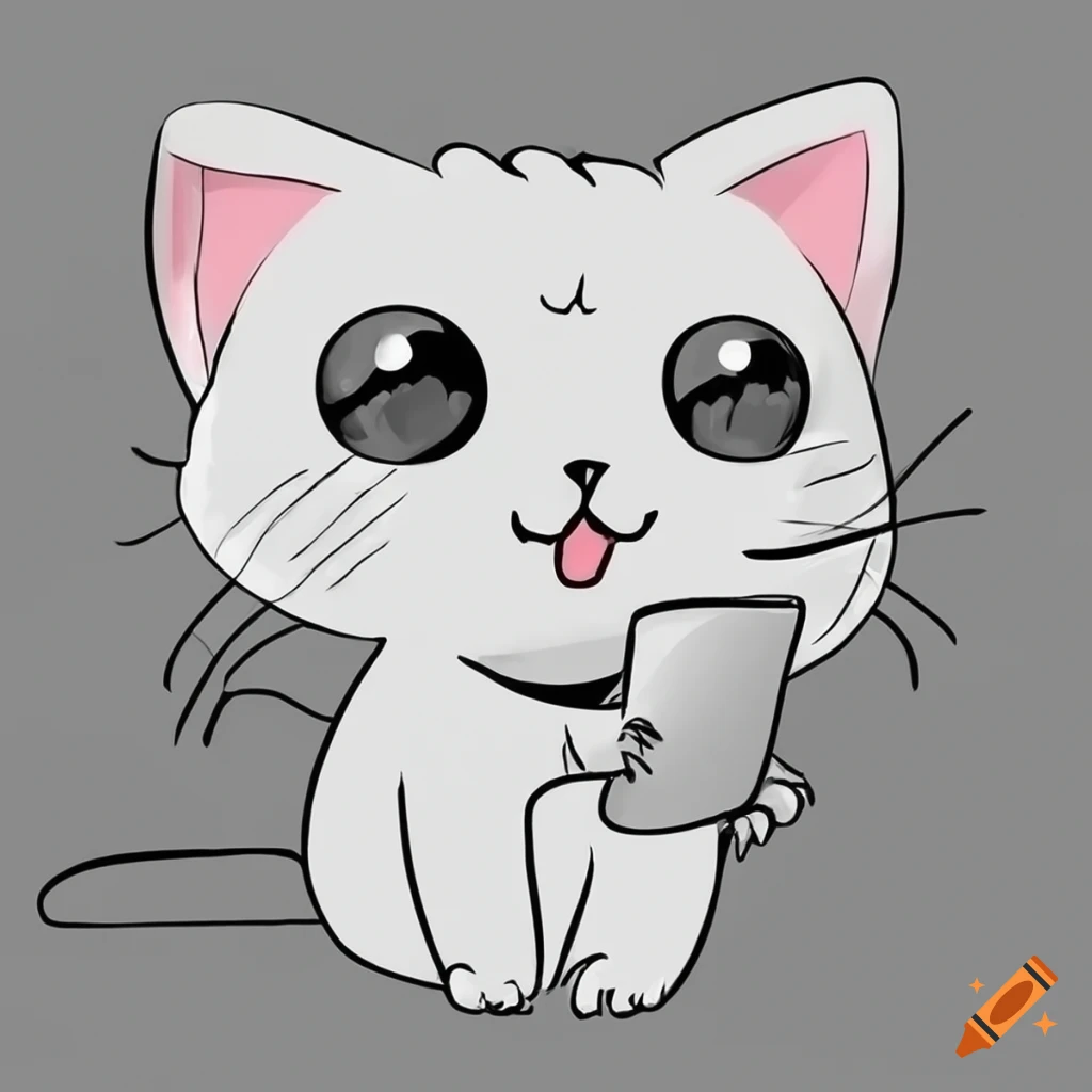 How To Draw An Anime Cartoon Kitty - Toons Mag
