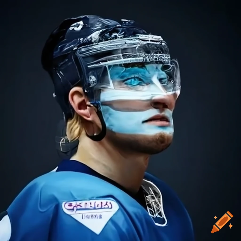 Finnish ice hockey player with a unique outfit on Craiyon
