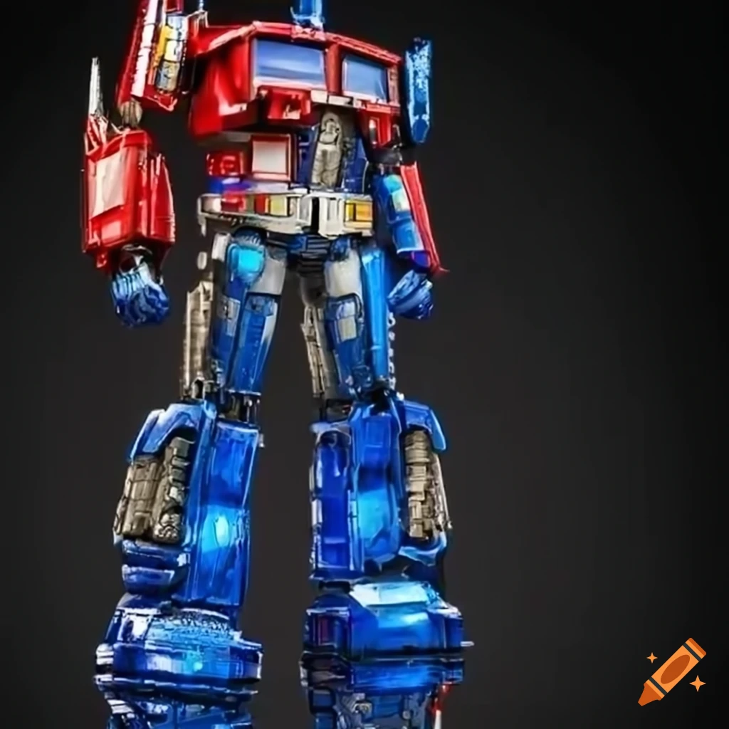 Highly detailed image of a robot with blue and red shades resembling ...
