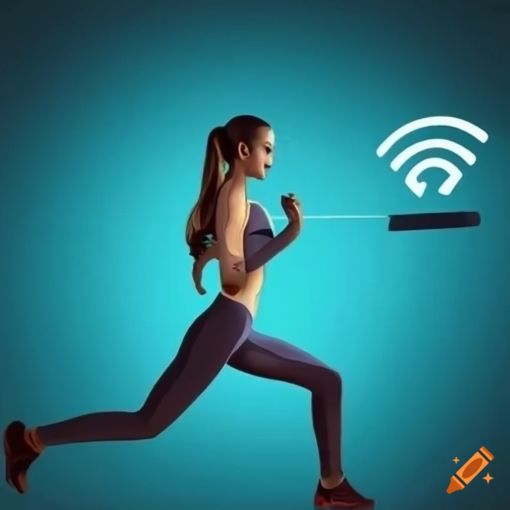 Woman wearing health monitoring sensor with wifi, food intake, and