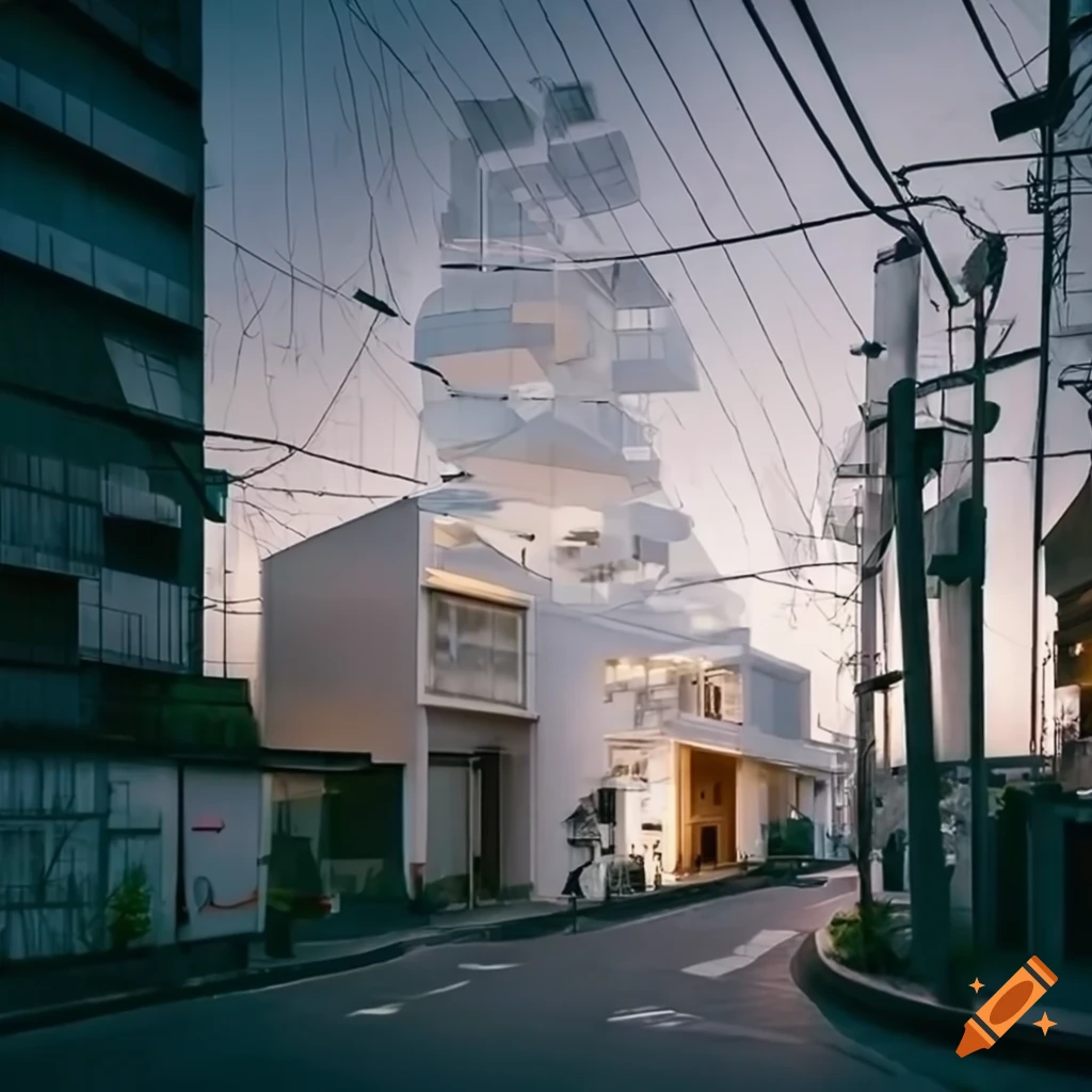 Minimalistic wooden house with semitransparent windows in Shibuya, Tokyo