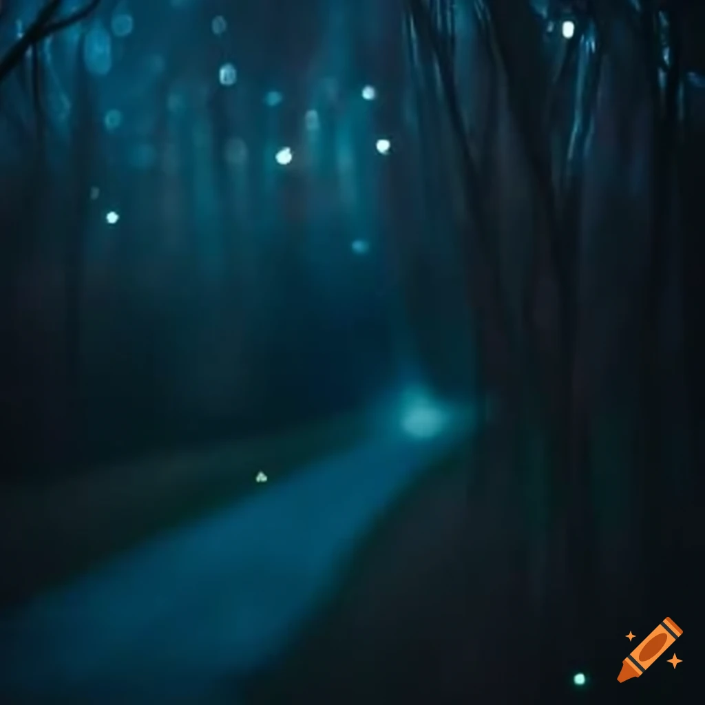 Mist filled with sparkling glitter creating a magical atmosphere