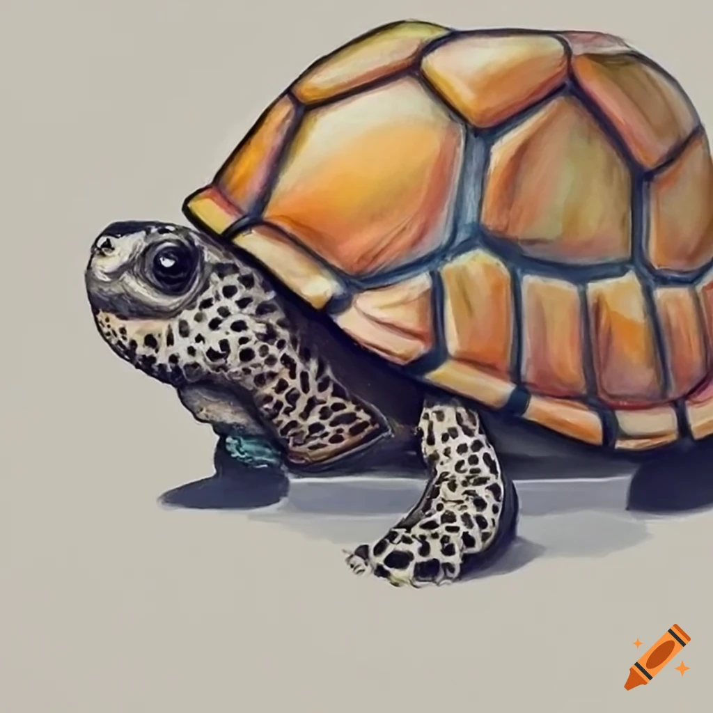 Small rock turtle sculpture on Craiyon