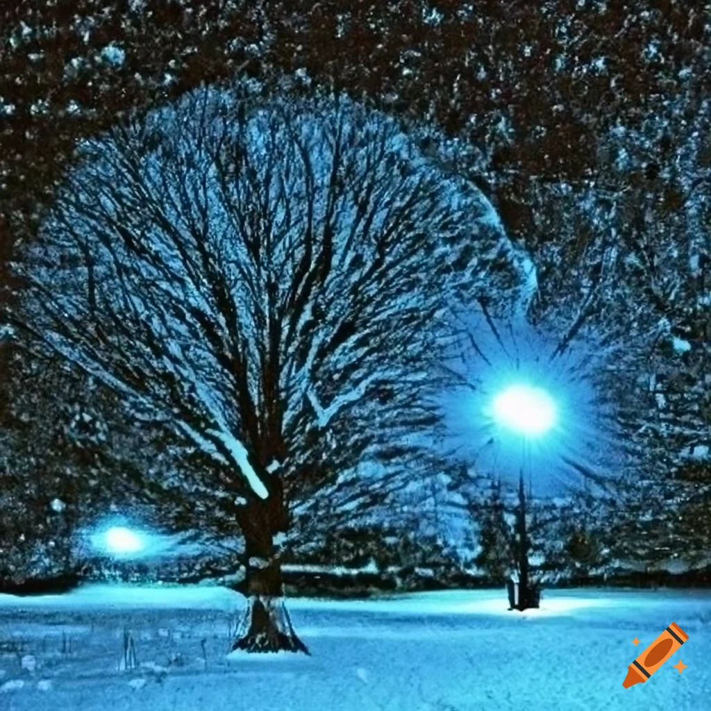 Snowy night in janesville wisconsin in 2005 on Craiyon
