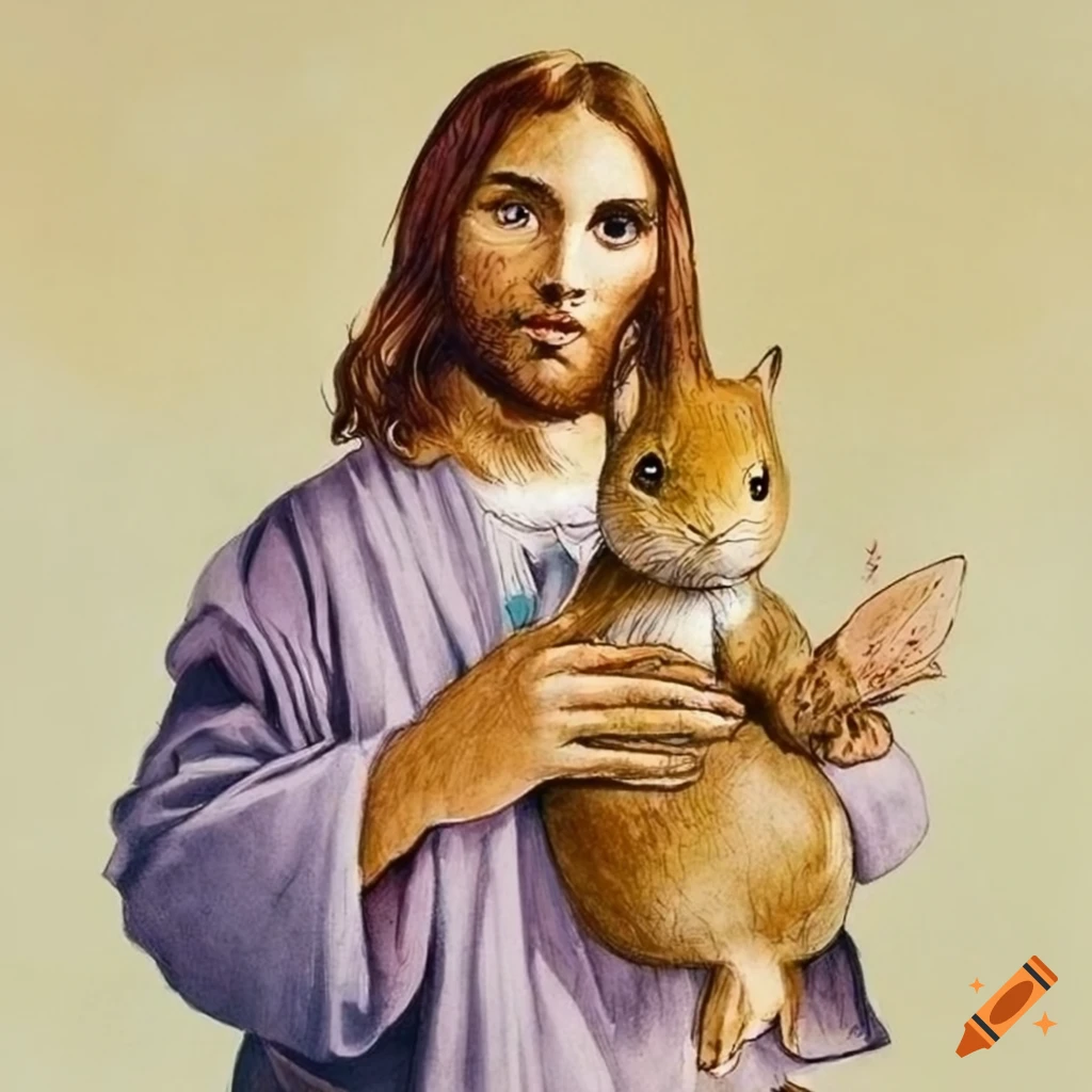 Illustration of Jesus in a storybook style