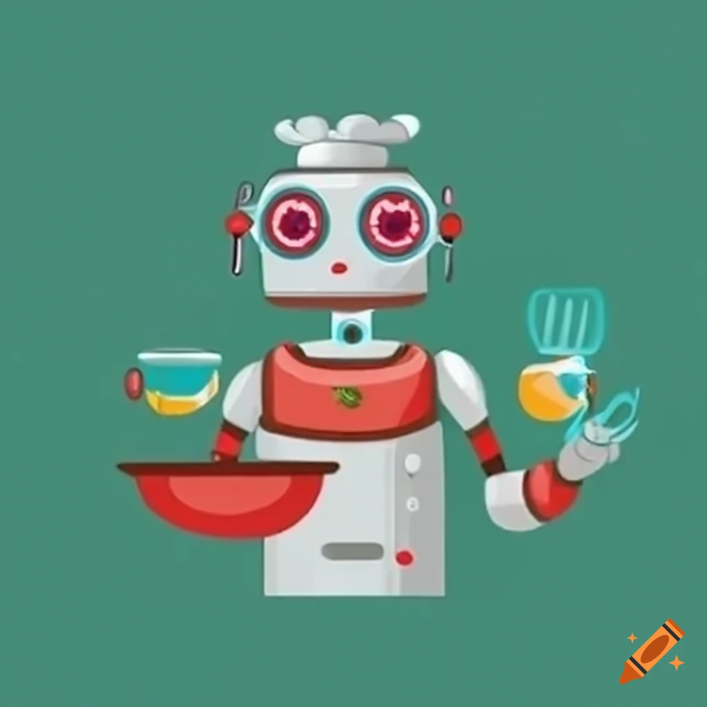 Robot chef preparing food on Craiyon