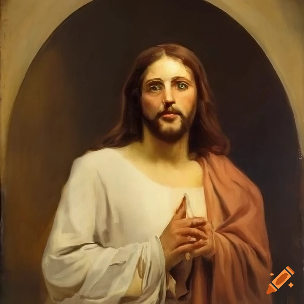 Painting of jesus by albert edelfelt in the realist style from the 19th