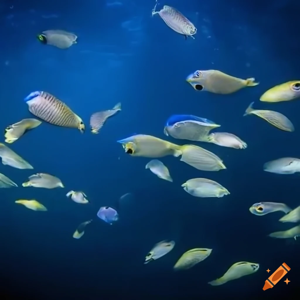 Group of exotic fish in a mesmerizing underwater scene on Craiyon