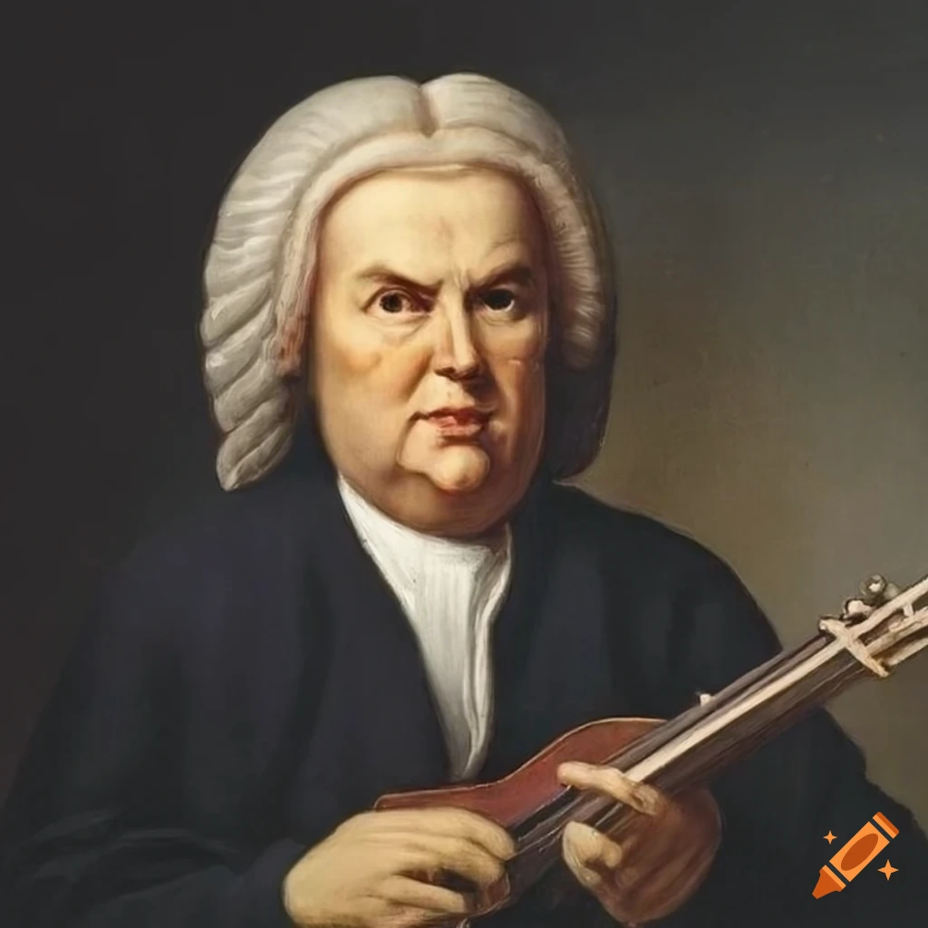 Portrait of composer j s bach playing multiple instruments on Craiyon Portrait of composer j s bach playing multiple instruments on Craiyon