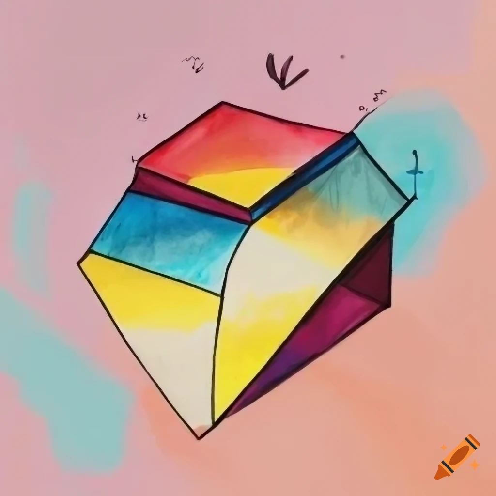 A simple cubist style drawing on Craiyon