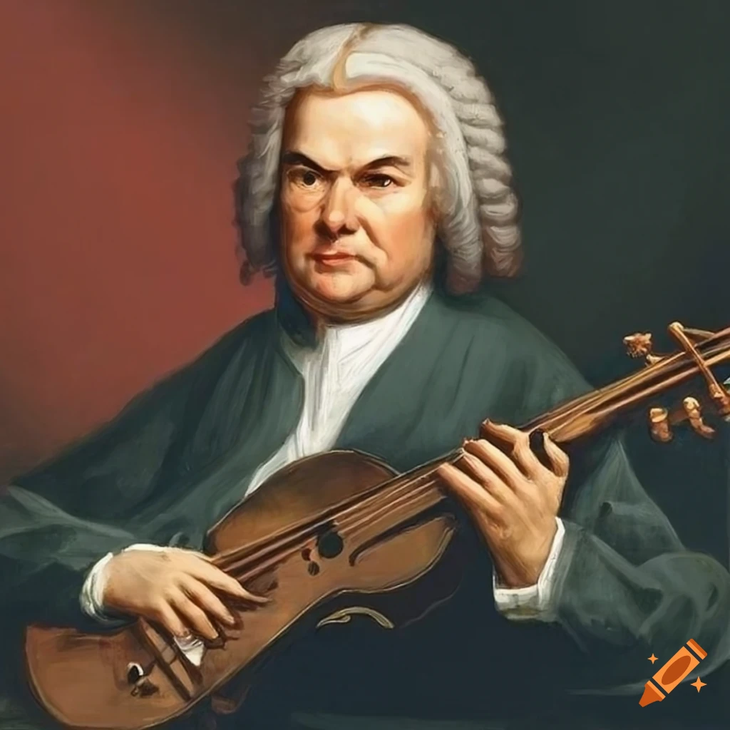 Portrait of composer j s bach playing multiple instruments on Craiyon Portrait of composer j s bach playing multiple instruments on Craiyon
