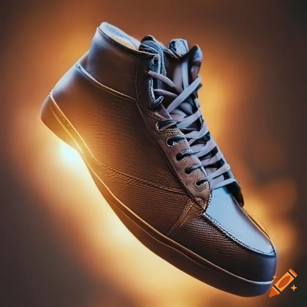 Modern minimalist mid top leather sneakers on Craiyon
