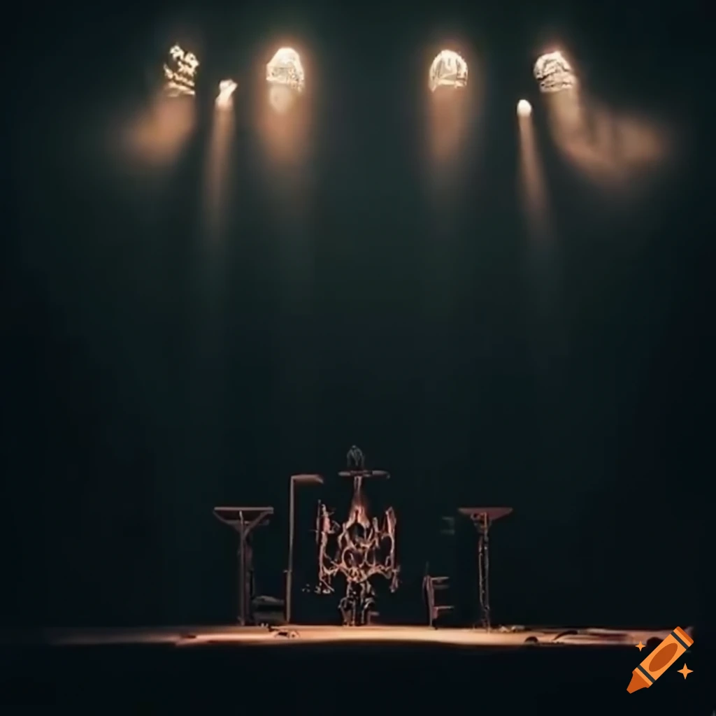 Empty stage for a music concert on Craiyon