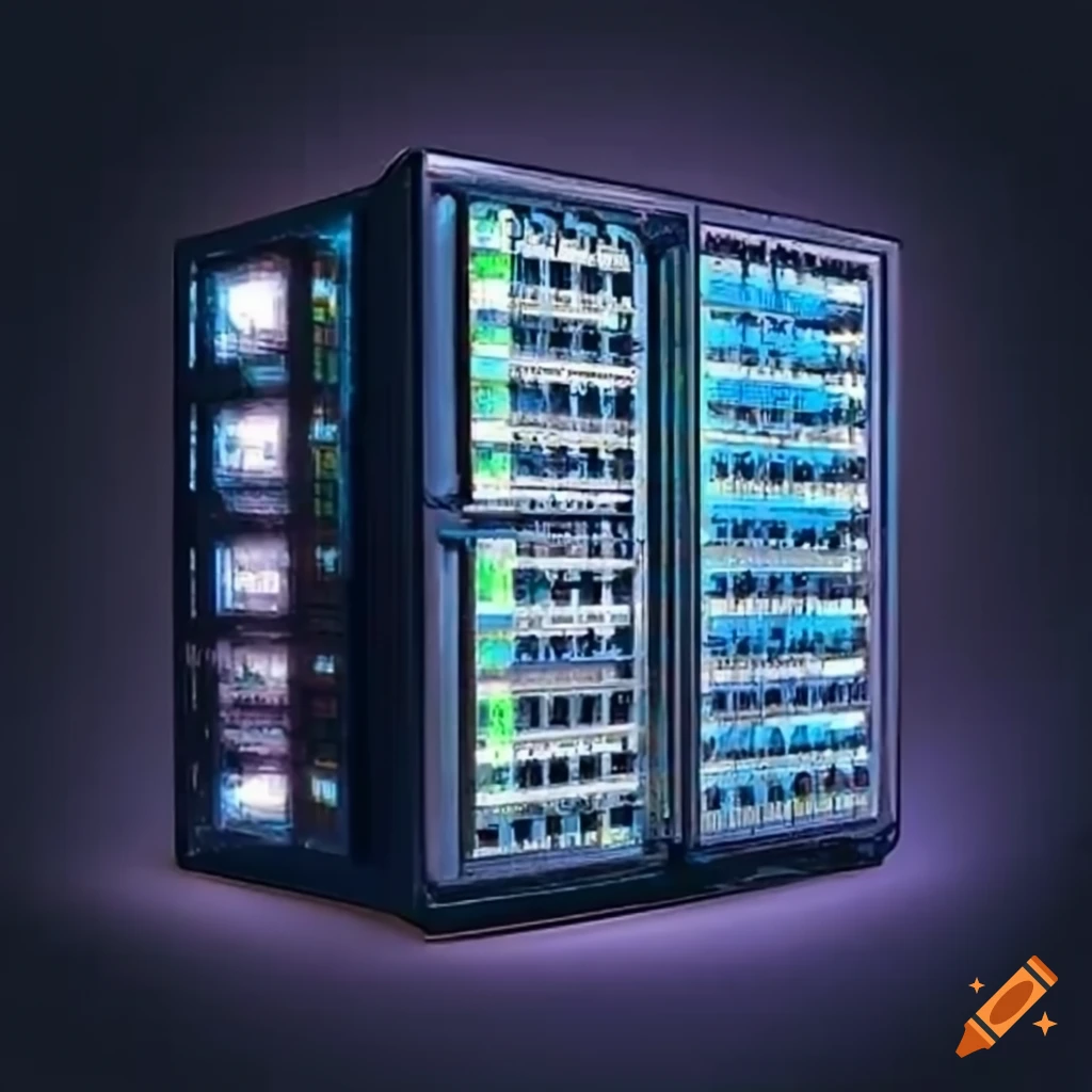 Data center with two routers and two multilayer switches on Craiyon