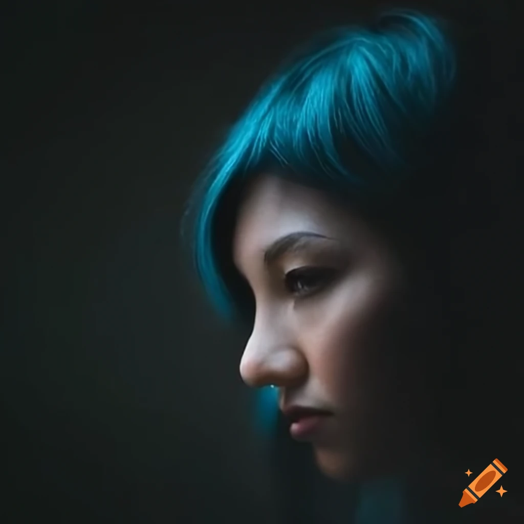 Abstract art in blue and green tones on Craiyon