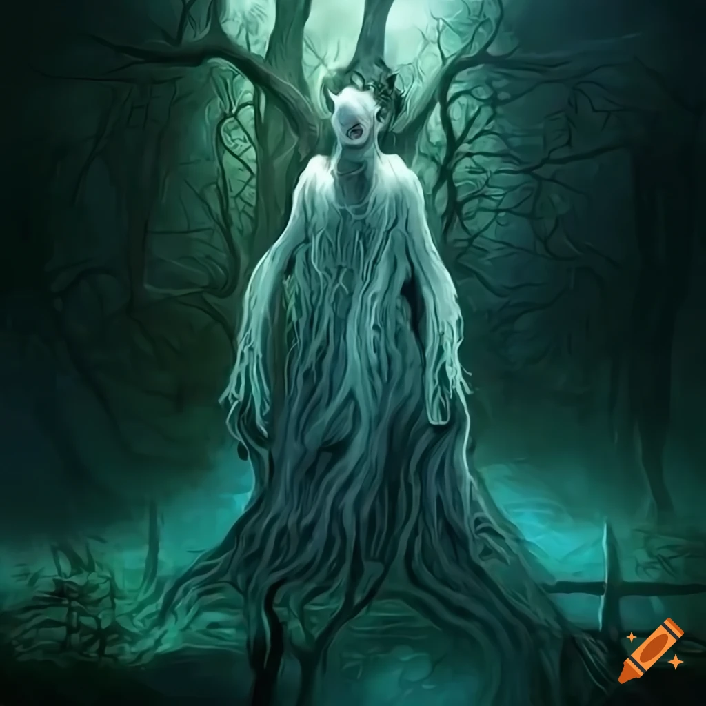 Tree-spirit fantasy design with sharp contrasts in 8k resolution on Craiyon