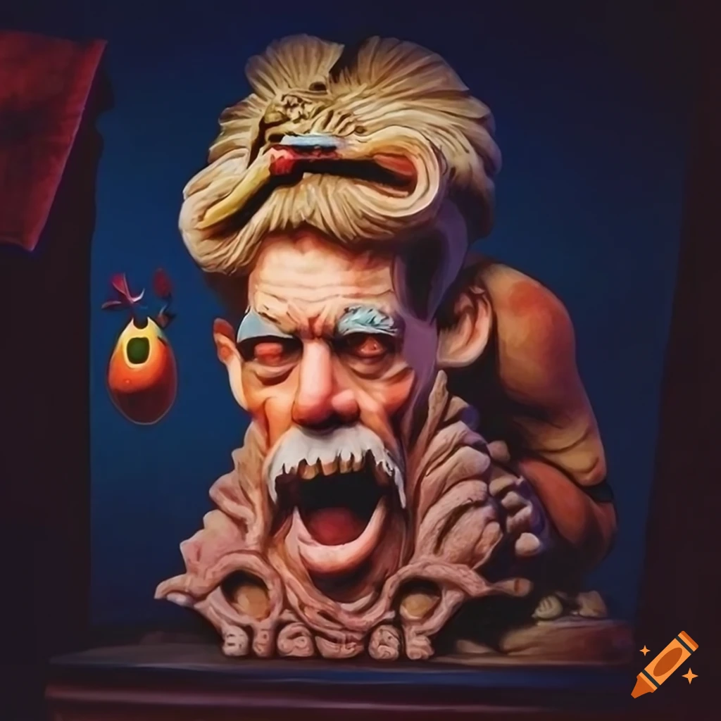 Sculpted steezy movie poster with cuckoo clock and graphic novel style