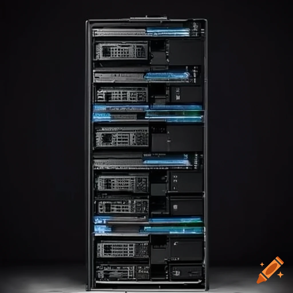 Cutting-edge Dell server in the year 2030