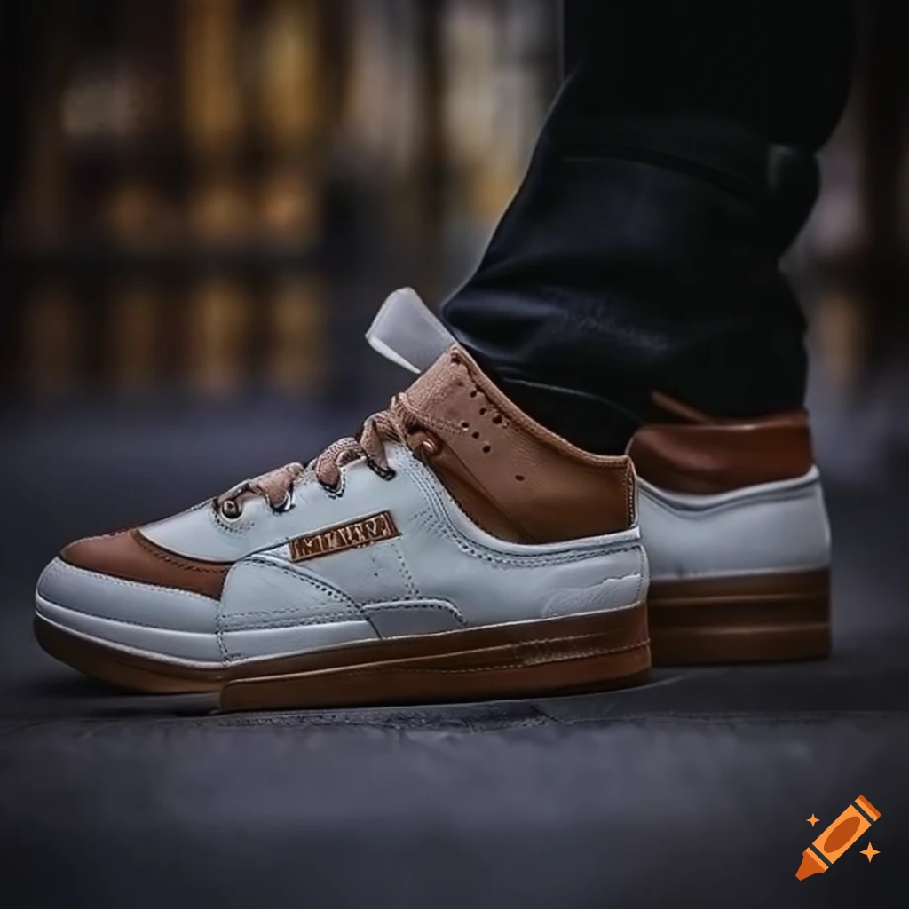 Modern design leather sneakers on Craiyon