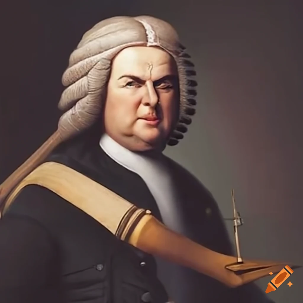 J.S. Bach playing drums and various instruments