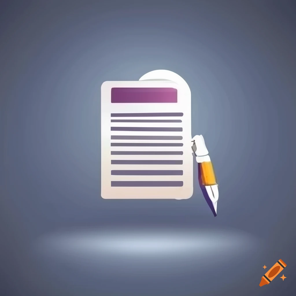 Pen on professional-looking paper web icon