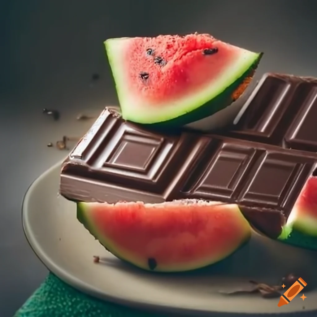 Chocolate bar with refreshing watermelon flavor on Craiyon