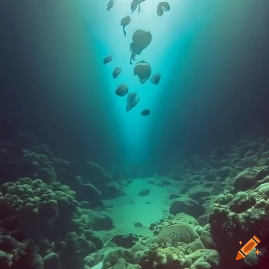 Scuba diver's view of the underwater world