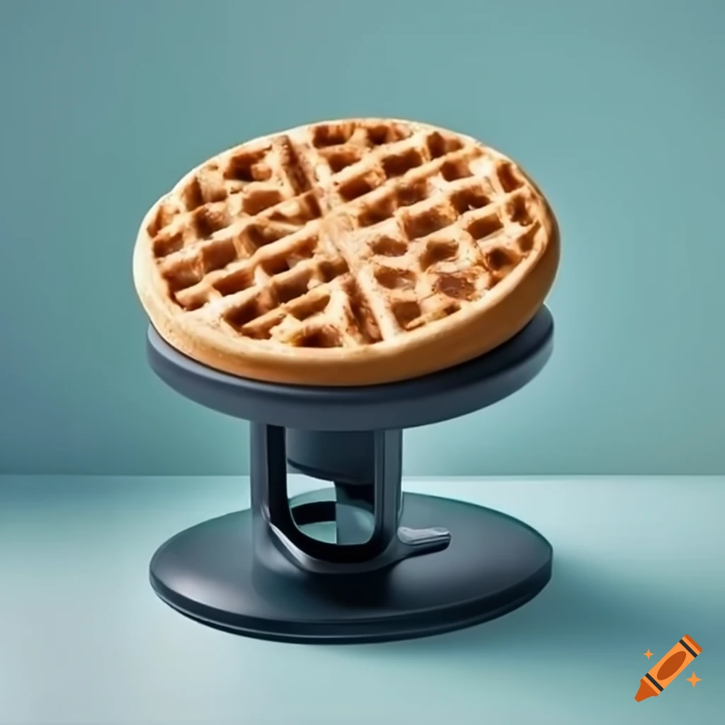 Desk sized waffle maker on a desk