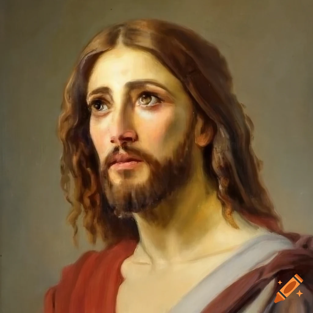 Painting of jesus by albert edelfelt in the realist style from the 19th