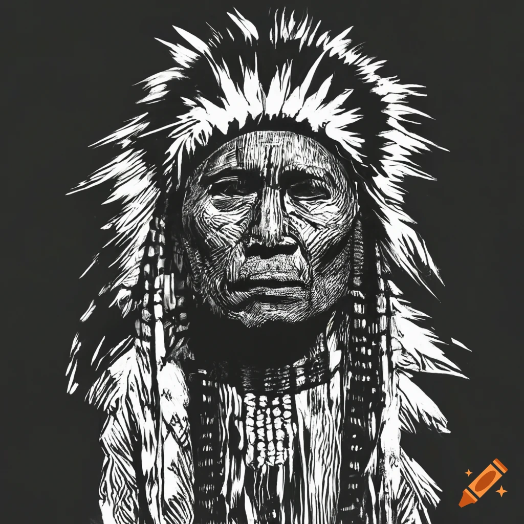 Movie poster with lakota people symbolizing sacrifice on Craiyon