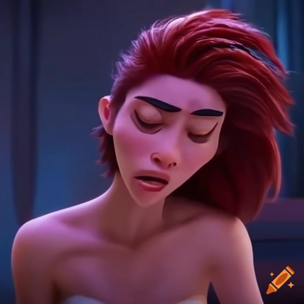 Disney Woman Fighter Spinning With Closed Eyes And Bruised Expression On Craiyon