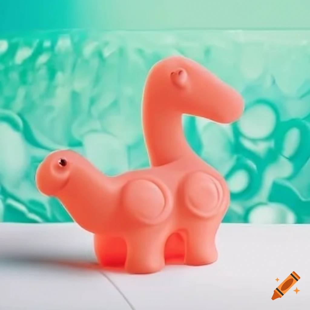 Dinosaurshaped ice mold with bubble pops on Craiyon