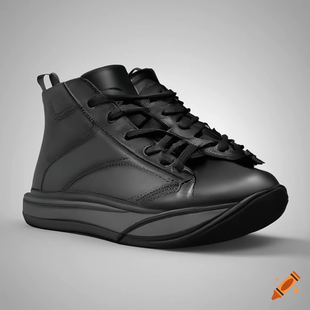Modern design leather sneakers