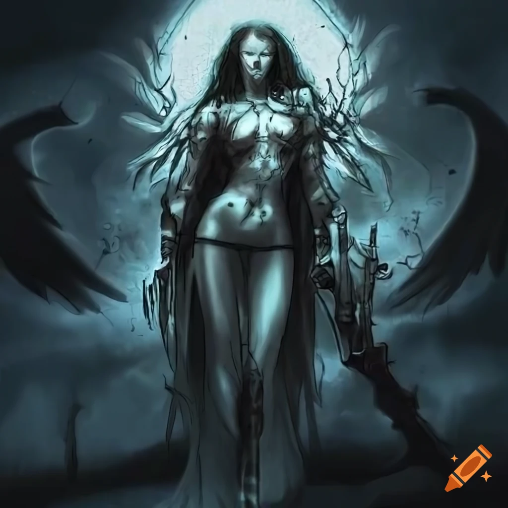 Design for youtube channel of aeshma featuring mace, demon, and