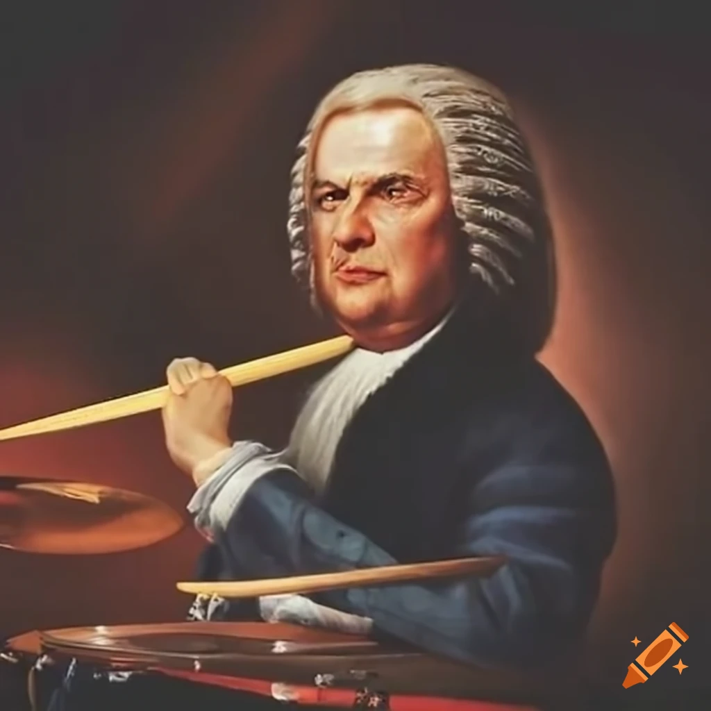 J.S.Bach playing drums