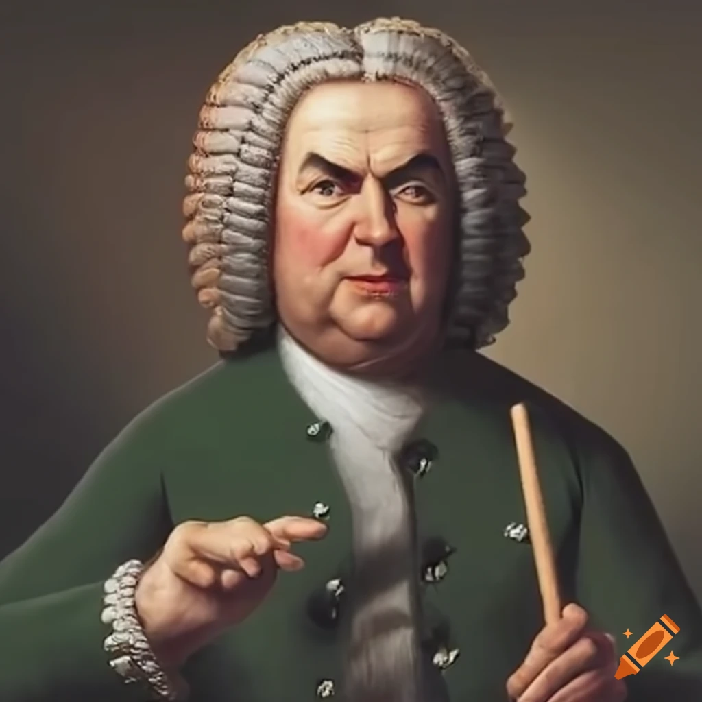 J.S.Bach playing drums