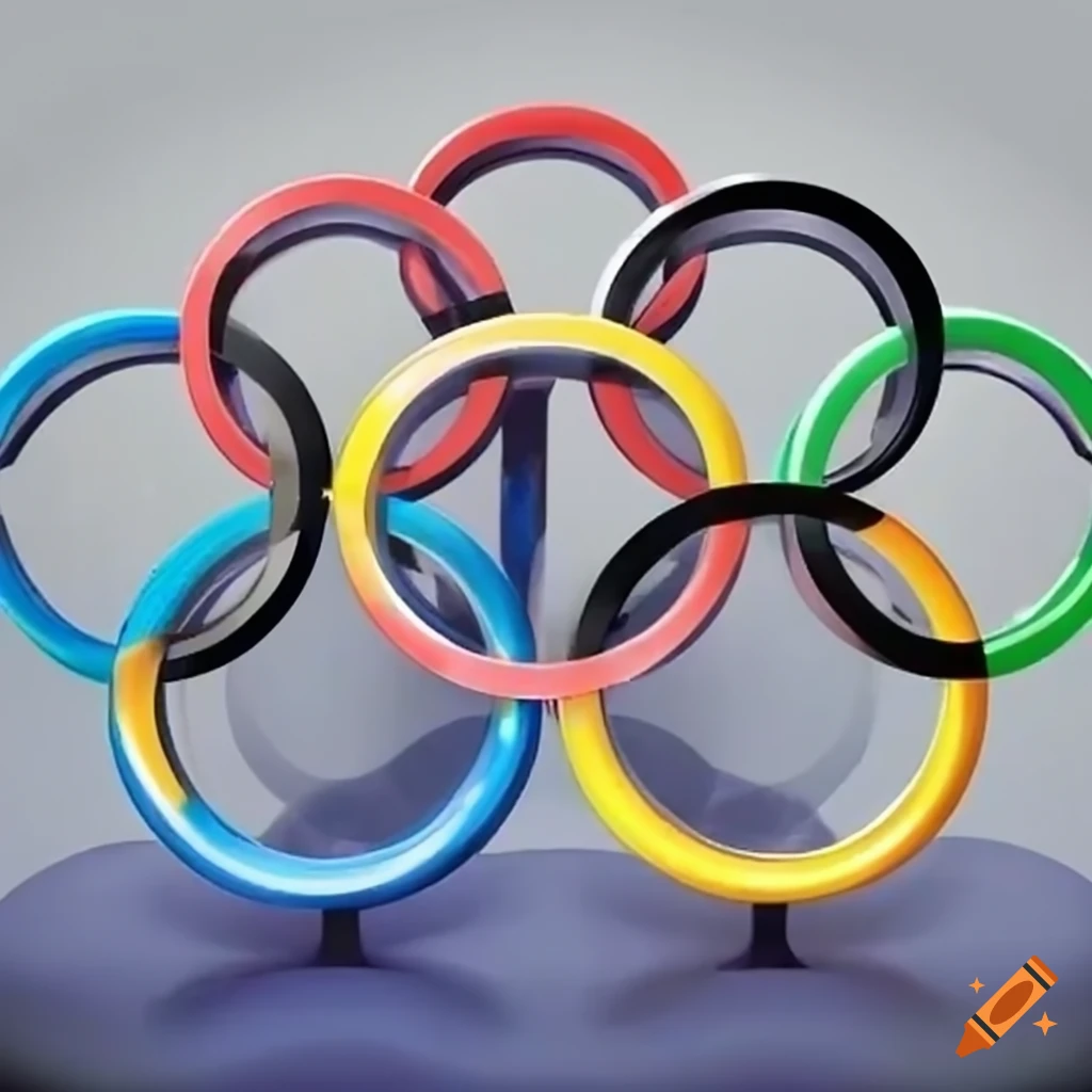 Olympic rings on a white background on Craiyon