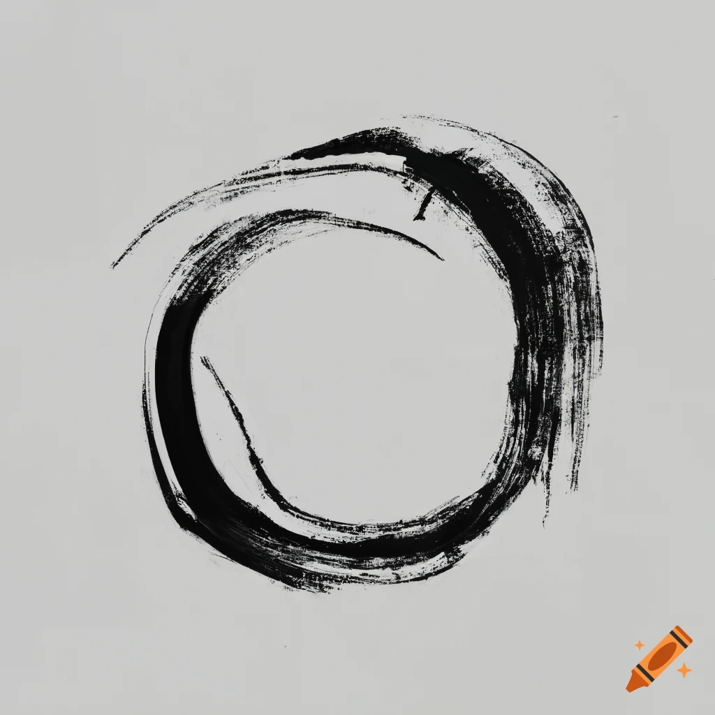 Abstract brushstrokes forming a symbol of empowerment and support on a white background